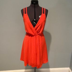 Red party dress